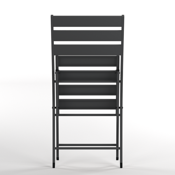 Klappstuhl Kovo 2er-Set - Stahl - Anthrazit