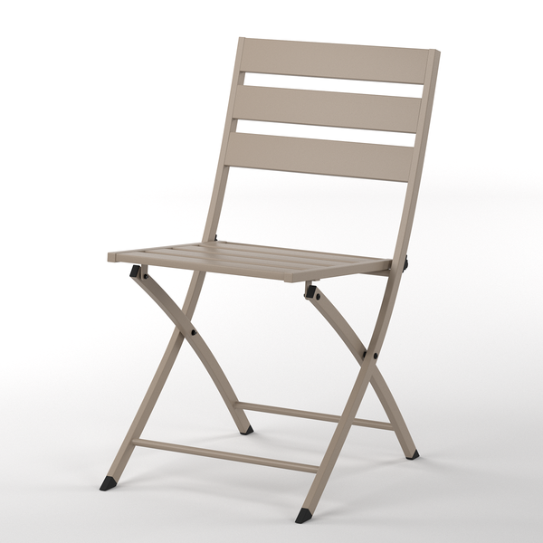 Klappstuhl Kovo 2er-Set - Stahl - Taupe