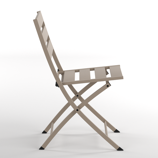 Klappstuhl Kovo 2er-Set - Stahl - Taupe
