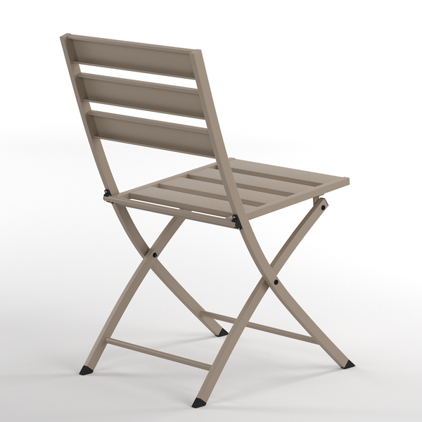 Klappstuhl Kovo 2er-Set - Stahl - Taupe