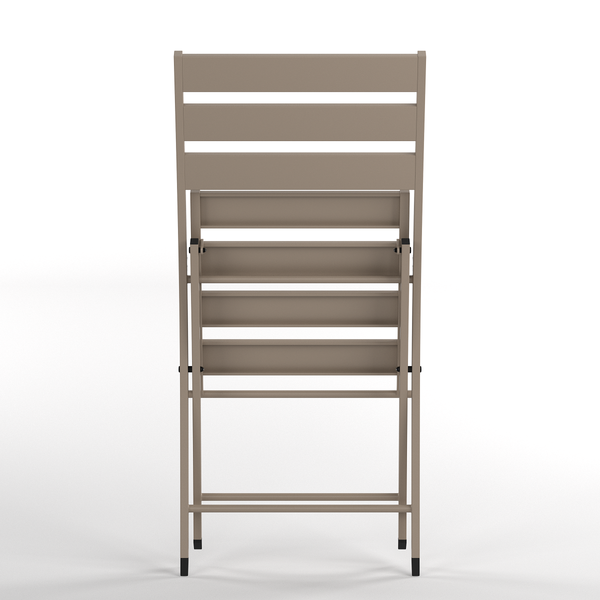Klappstuhl Kovo 2er-Set - Stahl - Taupe