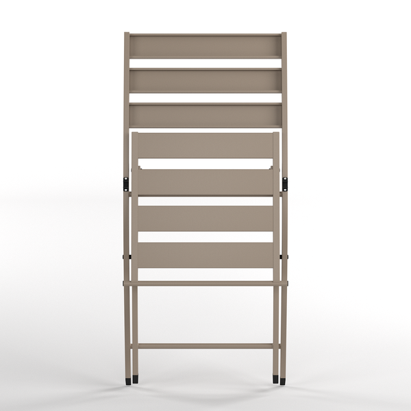 Klappstuhl Kovo 2er-Set - Stahl - Taupe