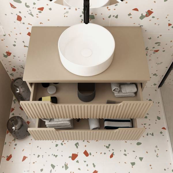 Waschtischunterschrank COLORIA 80 cm - Taupe