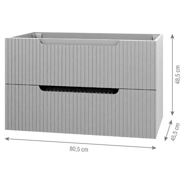 Waschtischunterschrank COLORIA 80 cm - Taupe