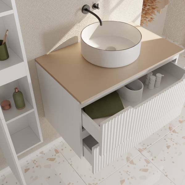 Waschtischplatte COLORIA 80 cm - Taupe