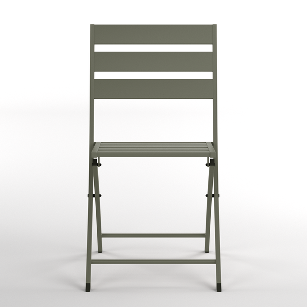 Klappstuhl Kovo 2er-Set - Stahl - Salbei