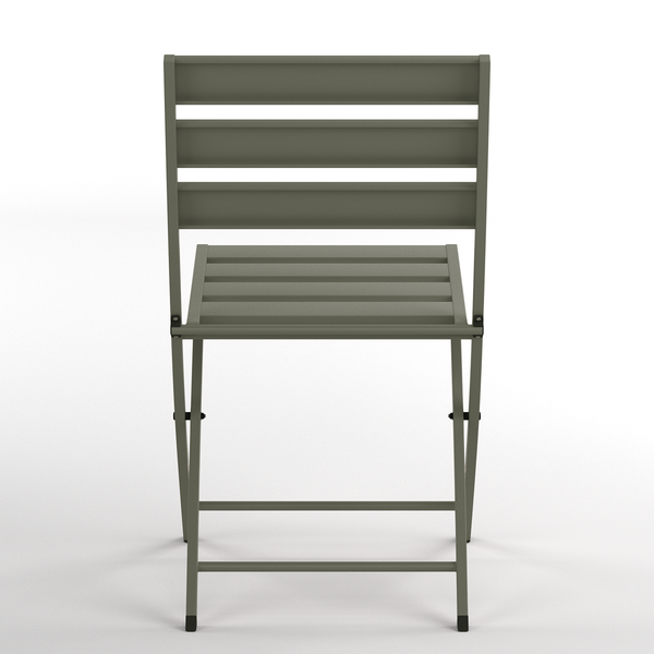 Klappstuhl Kovo 2er-Set - Stahl - Salbei