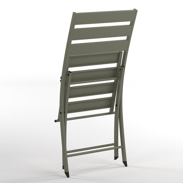 Klappstuhl Kovo 2er-Set - Stahl - Salbei