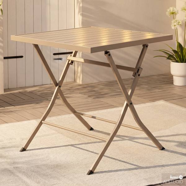 Klapptisch Kovo - Stahl - Taupe