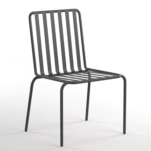 Gartenstuhl Kuna 2er-Set - Stahl - Anthrazit
