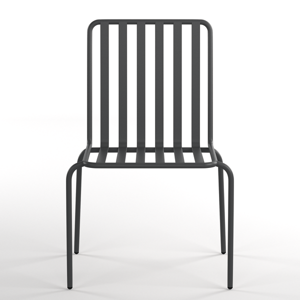Gartenstuhl Kuna 2er-Set - Stahl - Anthrazit