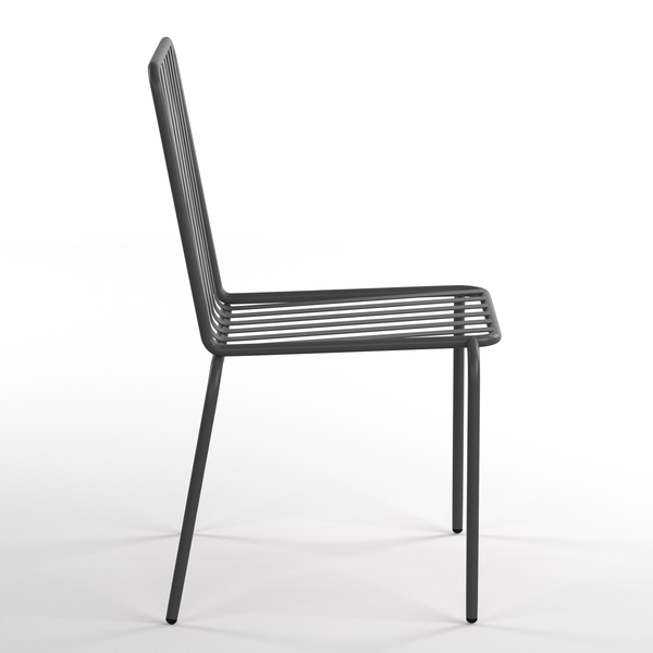 Gartenstuhl Kuna 2er-Set - Stahl - Anthrazit