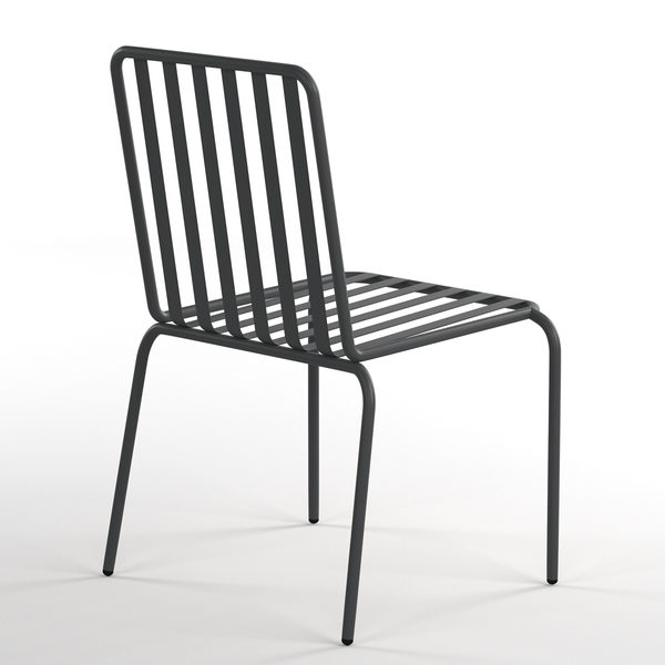 Gartenstuhl Kuna 2er-Set - Stahl - Anthrazit
