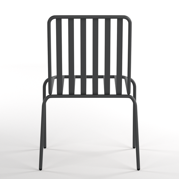 Gartenstuhl Kuna 2er-Set - Stahl - Anthrazit