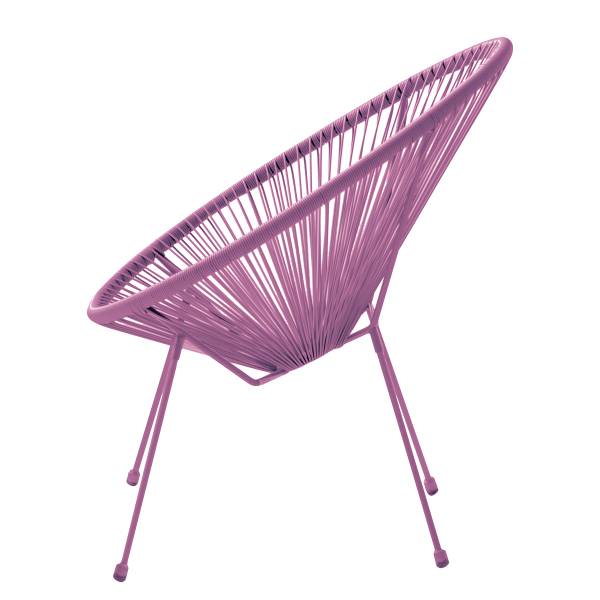 Sitzgruppe Copacabana 3-teilig - Stahl / Polyrattan - Lavendel