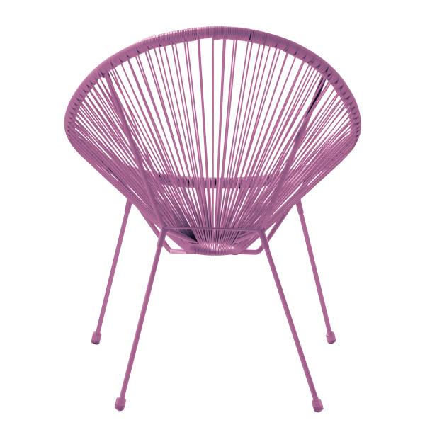 Sitzgruppe Copacabana 3-teilig - Stahl / Polyrattan - Lavendel