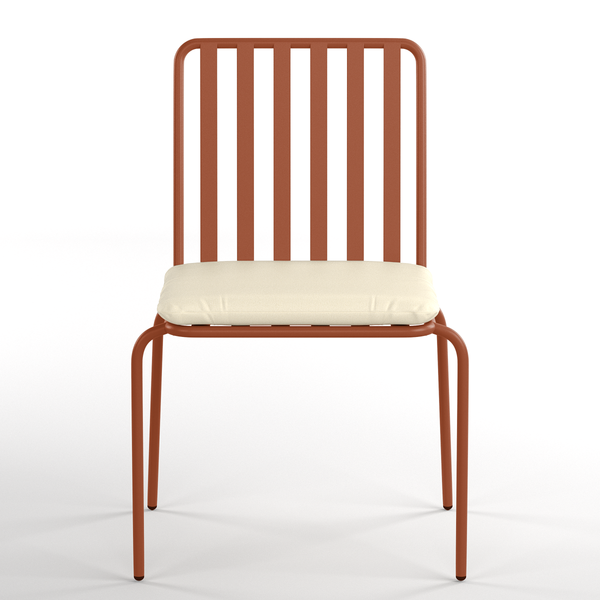 Gartenstuhl Kuna 2er-Set - Stahl - Terracotta
