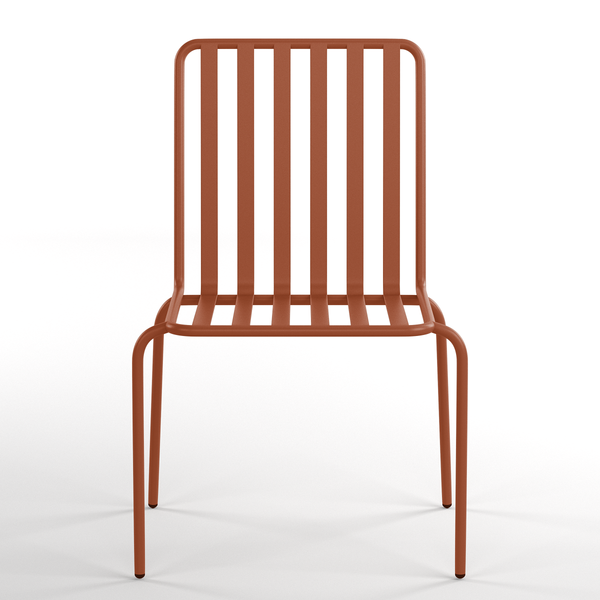 Gartenstuhl Kuna 2er-Set - Stahl - Terracotta