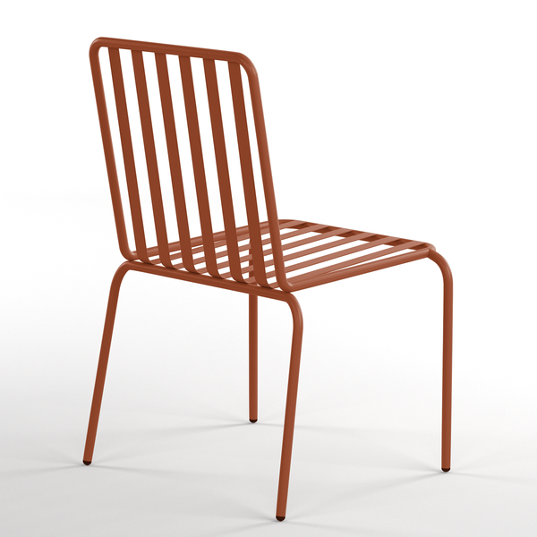 Gartenstuhl Kuna 2er-Set - Stahl - Terracotta
