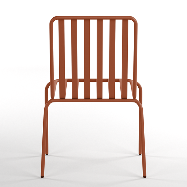 Gartenstuhl Kuna 2er-Set - Stahl - Terracotta