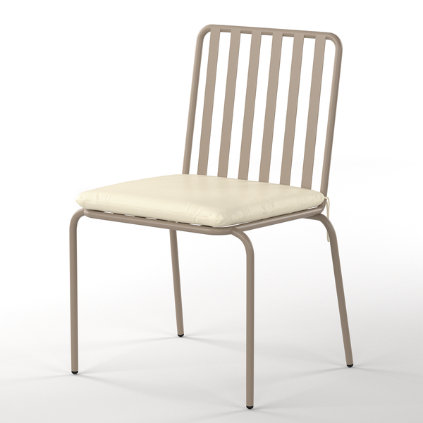 Gartenstuhl Kuna 2er-Set - Stahl - Taupe