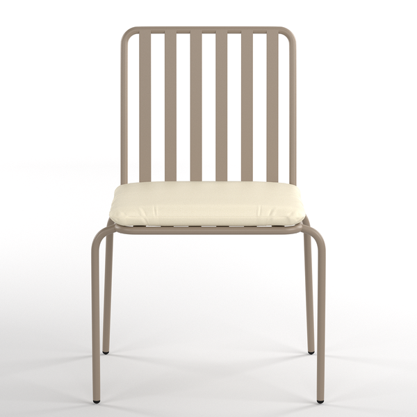 Gartenstuhl Kuna 2er-Set - Stahl - Taupe