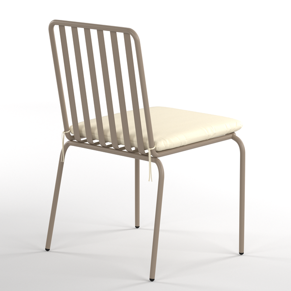 Gartenstuhl Kuna 2er-Set - Stahl - Taupe