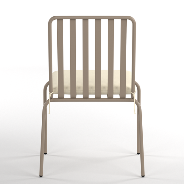 Gartenstuhl Kuna 2er-Set - Stahl - Taupe