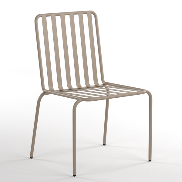 Gartenstuhl Kuna 2er-Set - Stahl - Taupe