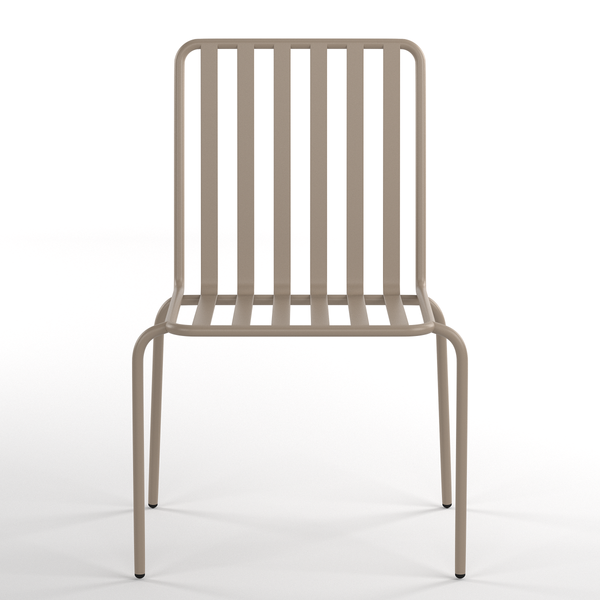 Gartenstuhl Kuna 2er-Set - Stahl - Taupe