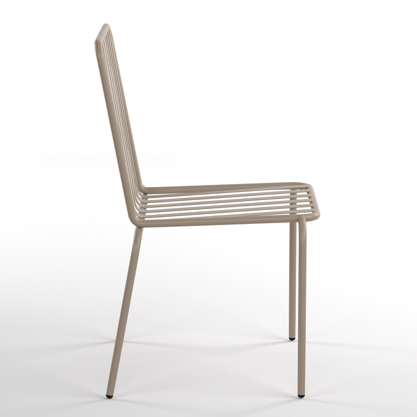 Gartenstuhl Kuna 2er-Set - Stahl - Taupe