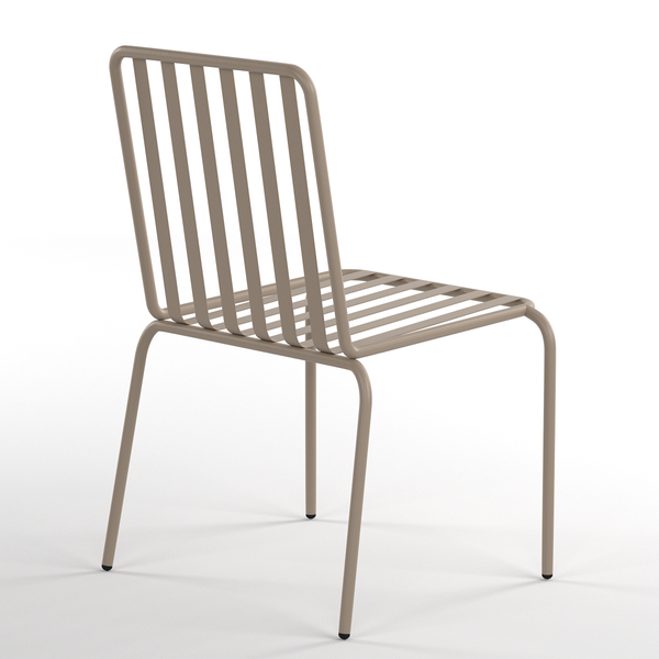 Gartenstuhl Kuna 2er-Set - Stahl - Taupe
