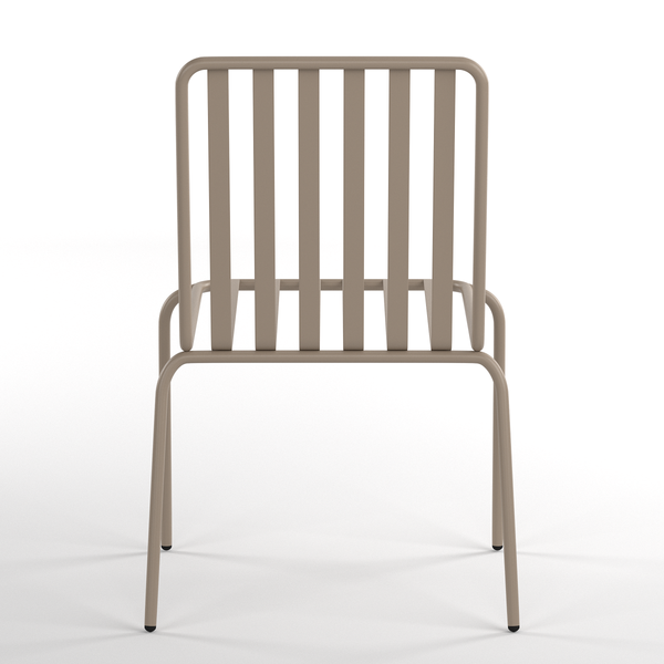 Gartenstuhl Kuna 2er-Set - Stahl - Taupe