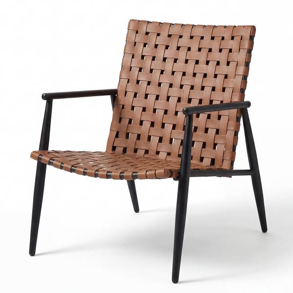 Balkonset Jarda 3-teilig - Stahl / Polyrattan - Schwarz / Braun