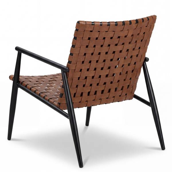Balkonset Jarda 3-teilig - Stahl / Polyrattan - Schwarz / Braun
