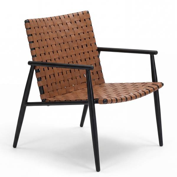 Balkonset Jarda 3-teilig - Stahl / Polyrattan - Schwarz / Braun