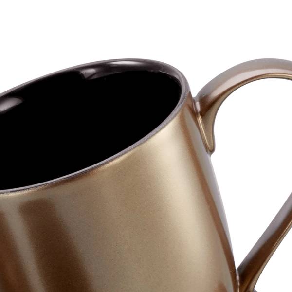 Kaffeebecher Golden Days - Steinzeug - Schwarz / Gold - 6er Set