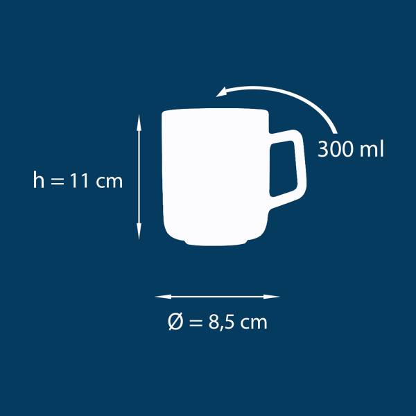 Kaffeebecher Golden Days - Steinzeug - Schwarz / Gold - 6er Set