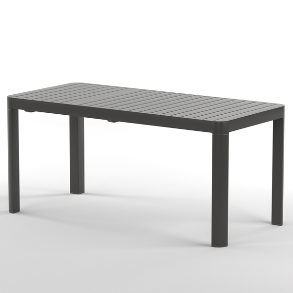 Ausziehbarer Gartentisch Yaro - Aluminium - Anthrazit