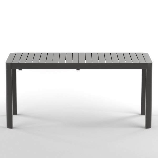 Ausziehbarer Gartentisch Yaro - Aluminium - Anthrazit