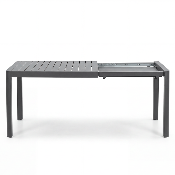 Ausziehbarer Gartentisch Yaro - Aluminium - Anthrazit
