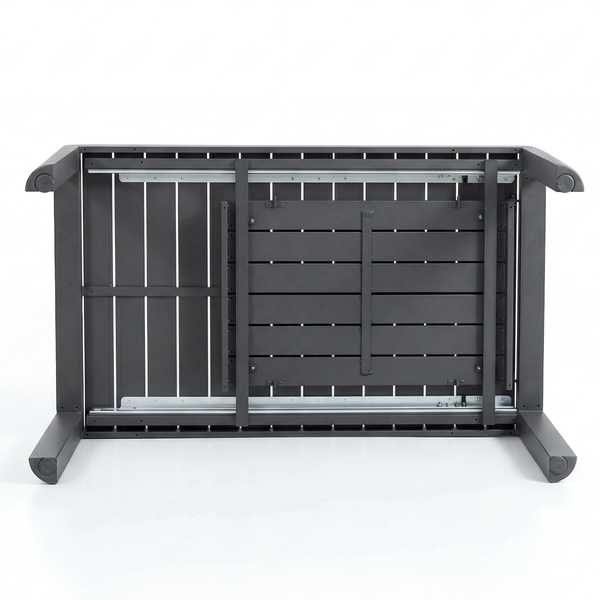 Ausziehbarer Gartentisch Yaro - Aluminium - Anthrazit
