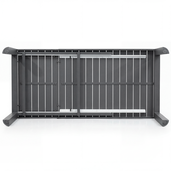 Ausziehbarer Gartentisch Yaro - Aluminium - Anthrazit