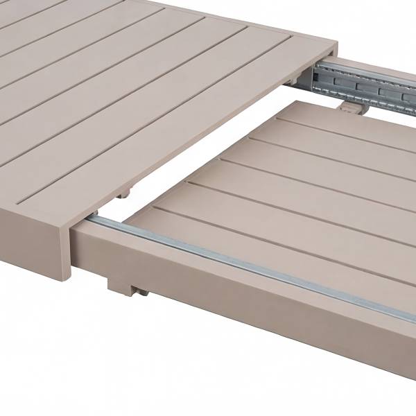 Ausziehbarer Gartentisch Yaro - Aluminium - Beige
