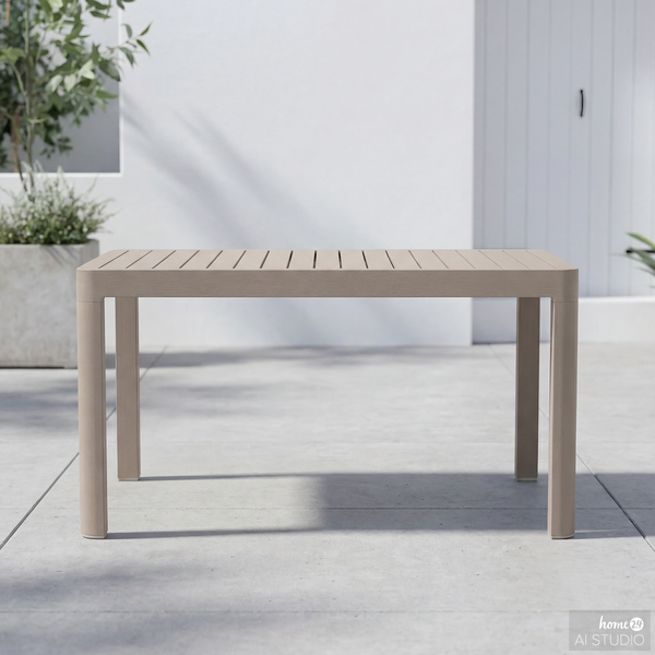 Ausziehbarer Gartentisch Yaro - Aluminium - Beige