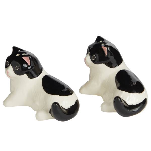 Salz- & Pfefferstreuer SALT & PEPPER - Steinzeug/Silikon - Schwarz