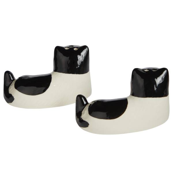 Salz- & Pfefferstreuer SALT & PEPPER - Steinzeug/Silikon - Schwarz