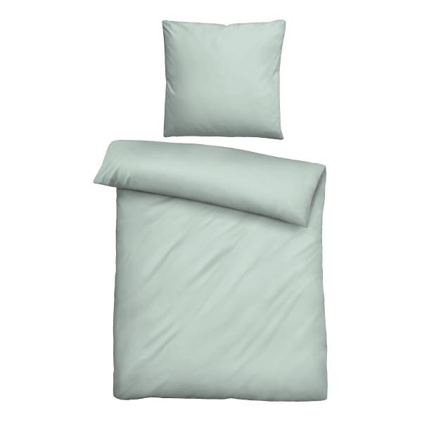 Tencel-Bettwäsche Uni - Lyocell - Salbei - 135 x 200 cm + Kissen 80 x 80 cm