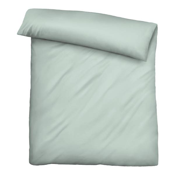 Tencel-Bettwäsche Uni - Lyocell - Salbei - 135 x 200 cm + Kissen 80 x 80 cm