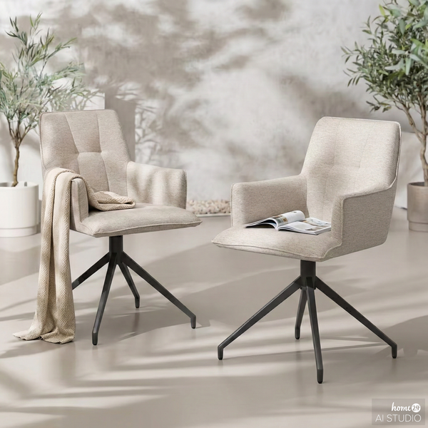 Gartenstuhl Mavi Aqua Protect - Stahl / Webstoff - Sand